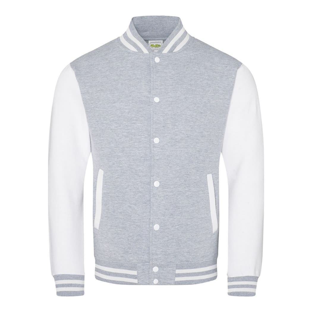 VARSITY-JACKET-Grigio/Bianco