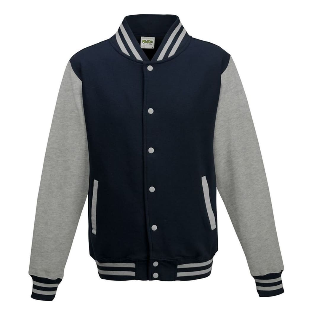 VARSITY-JACKET-Blu navy/Grigio