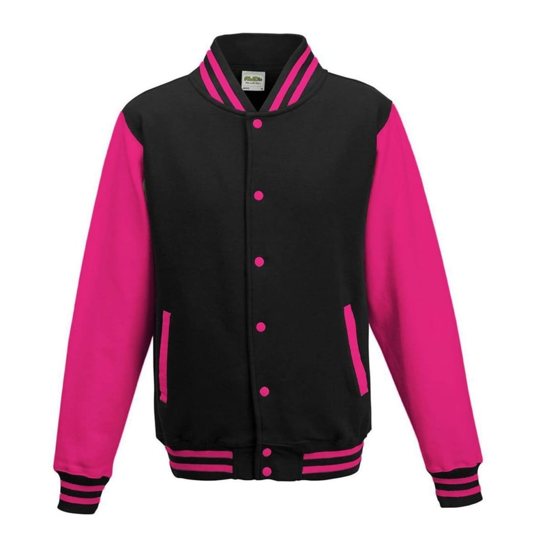 VARSITY-JACKET-Nero/Fucsia