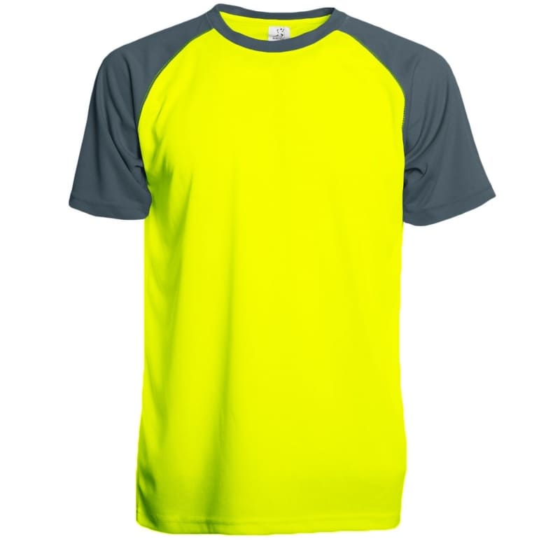 T-SHIRT-ULTRA-TRAIL-Giallo Fluo/Antracite