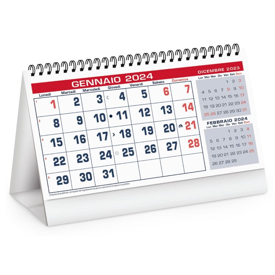 Calendari da tavolo 2024 personalizzati con logo
